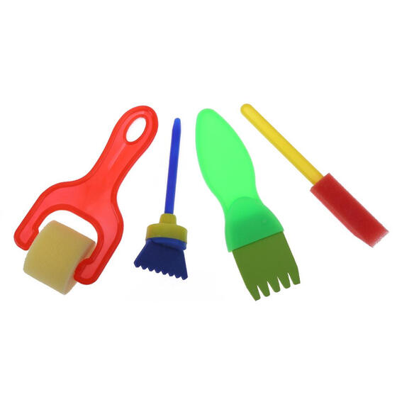 5Pcs DIY Graffiti Sponge Brush Tool Plastic Handle Children/'s Painting Toys X