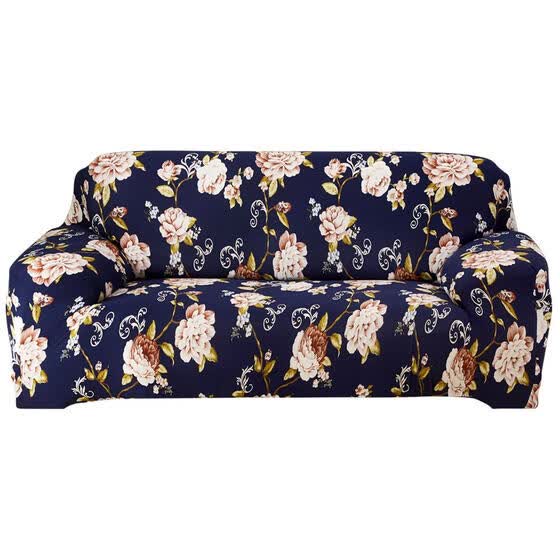 Shop Pink Flowers Printed Tight Wrap Slipcovers Elastic Thin Sofa
