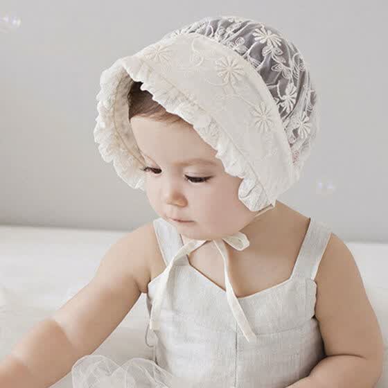 Shop Newborn Infant Toddler Baby Girl Kids Lace Bucket Hat Cap
