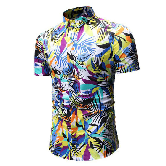 Hawaiian Shirt Mens Allover Ocean Party Holiday Beach Shirt