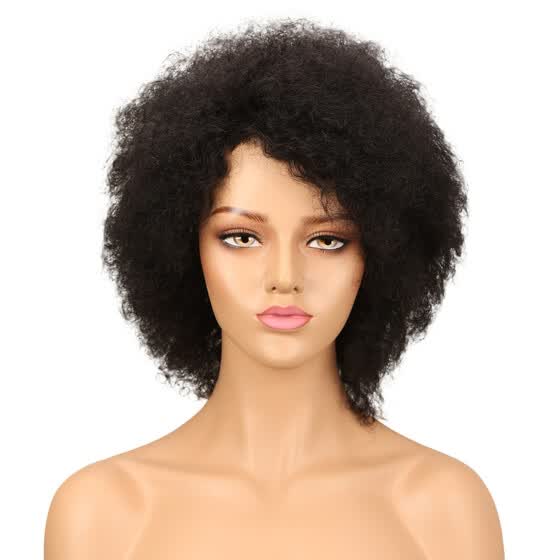 Shop Noble Afro Kinky Curly Wig Brazilian Human Hair Wigs Remy Non