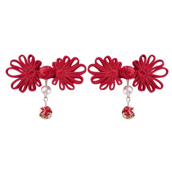Shop 2pcs Chinese Style Girls Hair Clips Cute Princess Knot