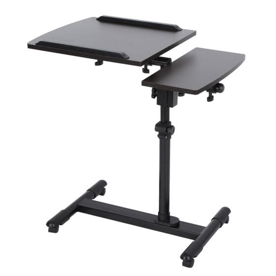 Shop Adjustable Overbed Table 360 Swivel Mobile Laptop Stand Desk