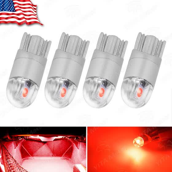 4X T10 3030LED Amber//Yellow High Power Dome Map Interior Light Bulb 192 194 2825