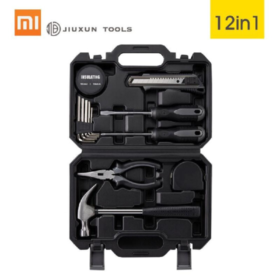  Xiaomi Mijia JIUXUN 60 in 1 Toolkit DIY Household Home Repair Toolswith Screwdriver Wrench Hammer Band Tape Plier Knife ToolBox
