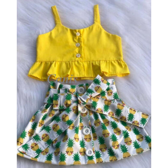 US Stock Newborn Baby Girls Clothes Tops+Floral Short Pants Headband Outfits Set