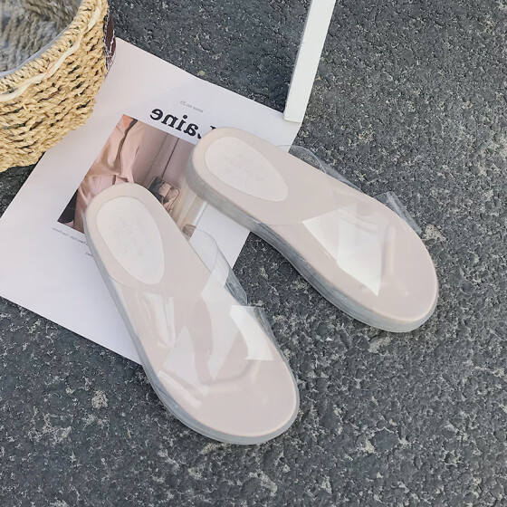 wide jelly sandals