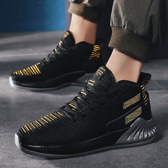 Men Fashion Basketball Shoes Women Breathable High Top Boots Sport Sneakers 2019