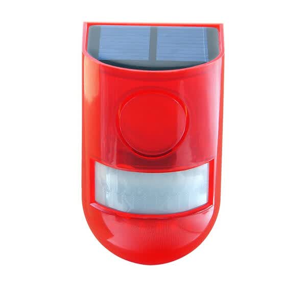 Shop 6 Led Waterproof Solar Warning Light Sound Alarm Lamp