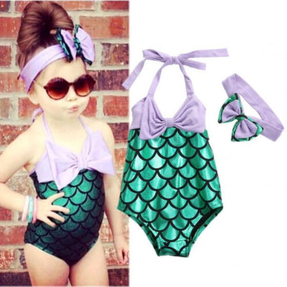 Kid Girl Mermaid Bikini Swimwear Tankini Swimsuit Bathing Suit Beachwear Costume