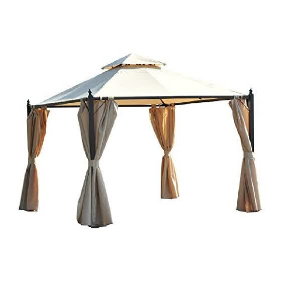 Shop 10 X 10 Steel Outdoor Garden Gazebo With Curtains Dark