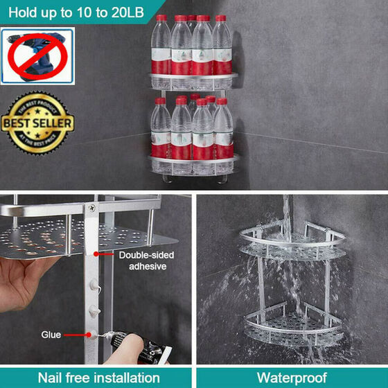 Shower Caddy Shelf Bathroom Corner Bath Storage Holder Organizer Rack