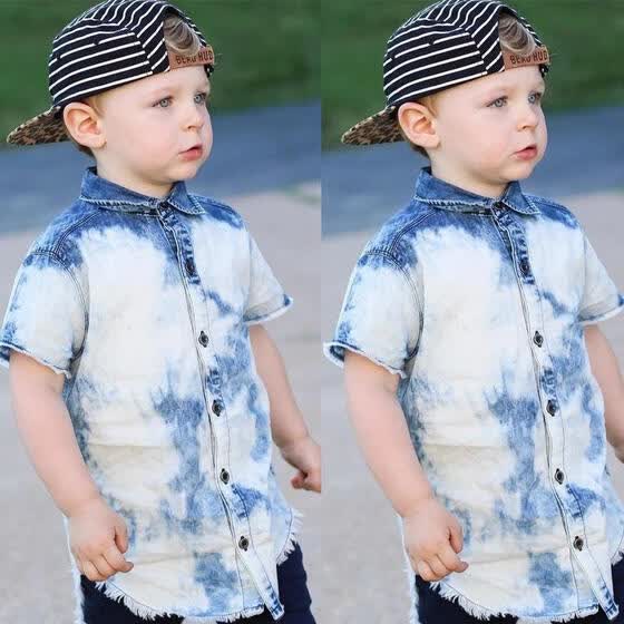 boys short sleeve denim shirt