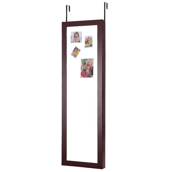 Shop Wall Door Mounted Magnetic Mirrored Jewelry Cabinet Coffee