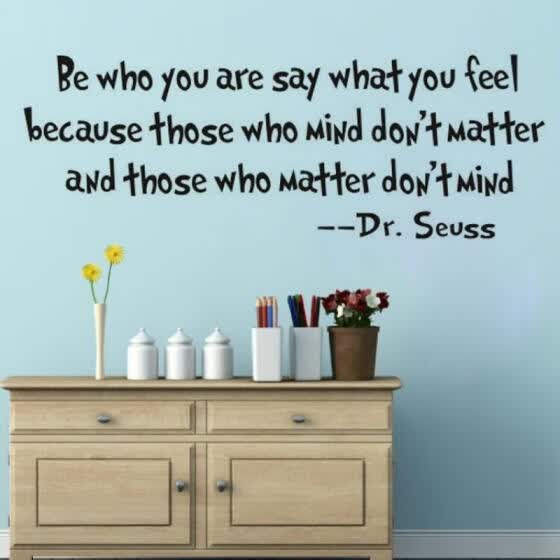 Shop Diy Removable Quote Be Who You Are Dr Seuss Wall Decals