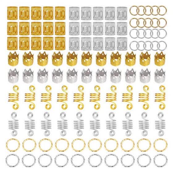 Shop Greensen 110pcs Hair Braid Rings Dreadlock Three Ply Hair