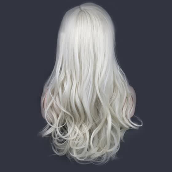 Shop Follure Women Long Silver White Front Curly Hairstyle
