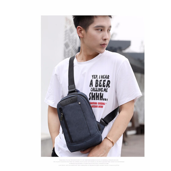 US Canvas Nylon Chest Bag Travel Sling Crossbody Shoulder Daypack School 15L