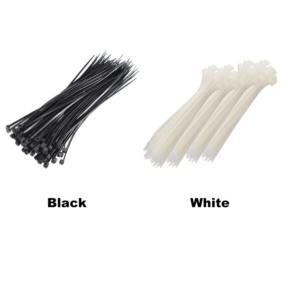 Pack of 100pcs 4” Black Nylon Cable Tie Zip Heavy Duty Plastic Wire