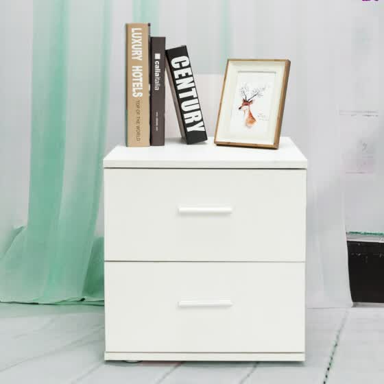 Shop 2 Drawers Nightstand End Beside Table Storage Organizer Room Furniture White Online From Best Bedroom Furniture On Jd Com Global Site Joybuy Com