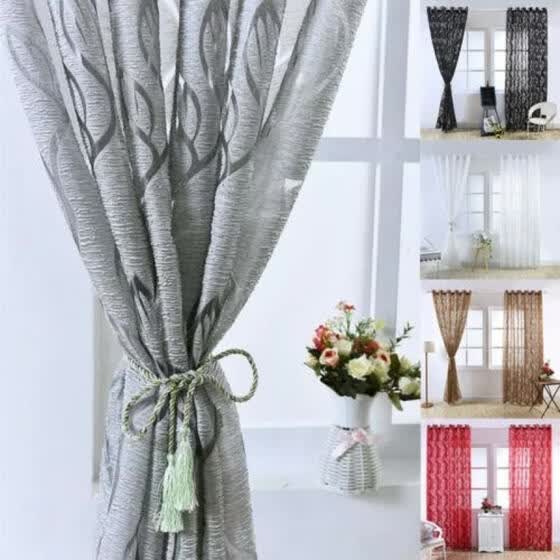 Shop Romantic Floral Tulle Voile Door Window Curtain Sheer Scarf