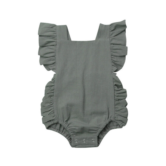 Summer Newborn Toddler Baby Girl Clothes Ruffle Romper Jumpsuit Outfit Sunsuit