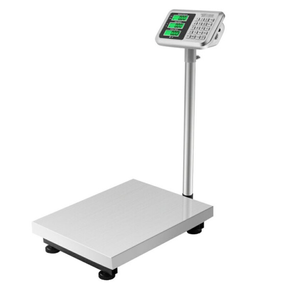 660lbs 300kg Weight Computing Floor Platform Scale Postal Shipping US Charger