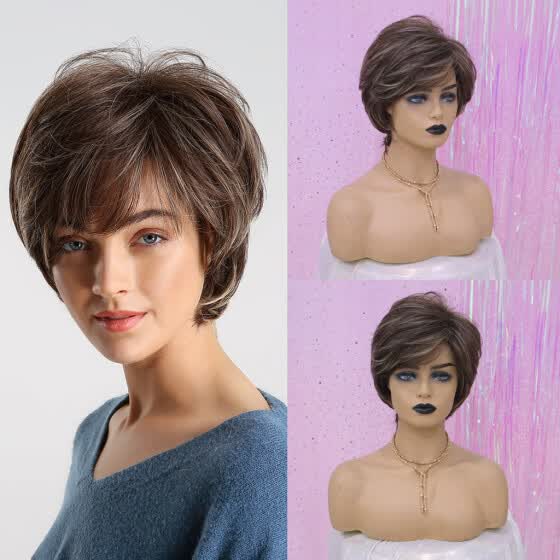 Shop Follure New Natural Short Curly Hair Synthetic Wig Fashion