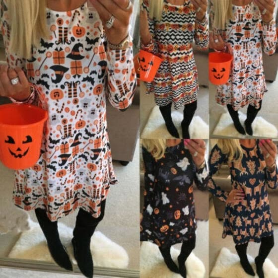 pumpkin t shirt dress