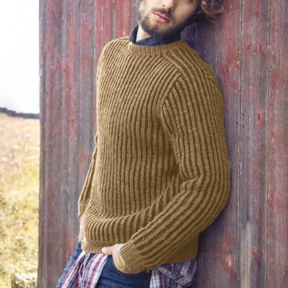 mens thick knit jumper