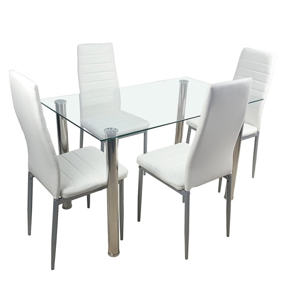 5 Piece Dining Table Set, Dining Room Sets With Leather Chairs