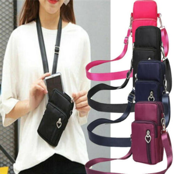 Mobile Phone Shoulder Bag Pouch Case Belt Handbag Purse Wallet Cross-body Bags
