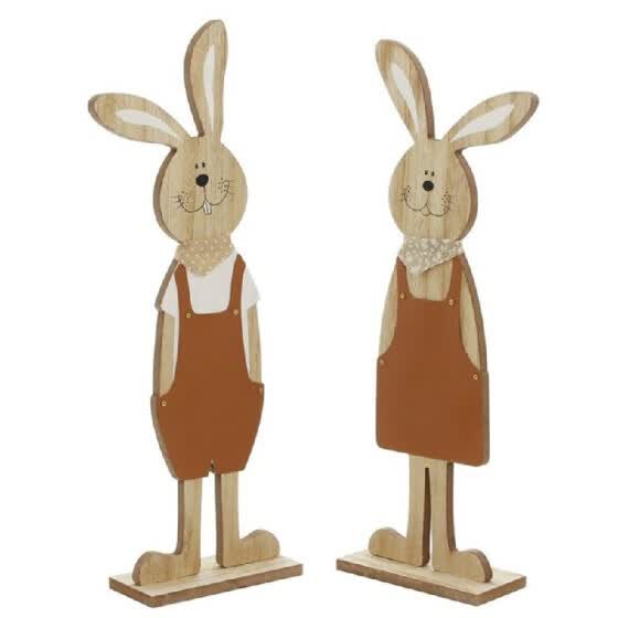 Shop Christmas Wood Figurine Festival Easter Rabbit Shape Statue