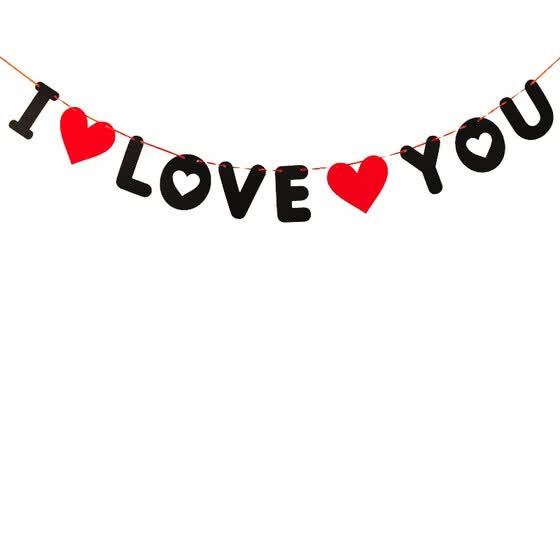 Shop Funnybunny I Love You Banner Prociv Proposal Decoration For