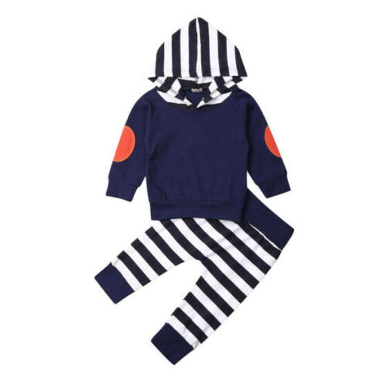 2pcs Baby Kid Girl Boy Toddler Clothes Hooded Top Pants Toddler Outfit Tracksuit