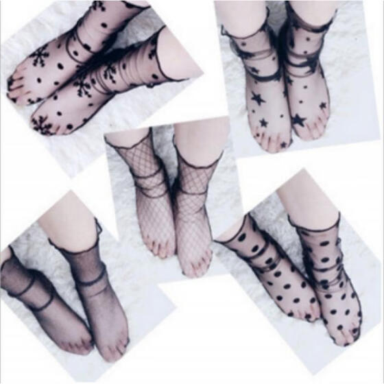 Fashion Women's Thin Fishnet Ankle Low Socks Mesh Casual Fish Net Short Socks