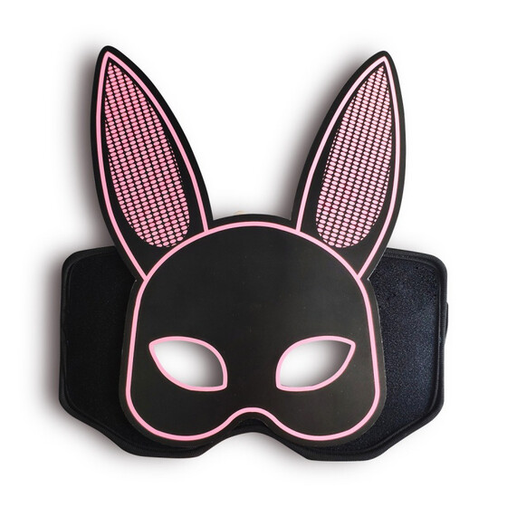 Sound Activated LED Light Up Mask,Halloween DJ Music LED Party Mask