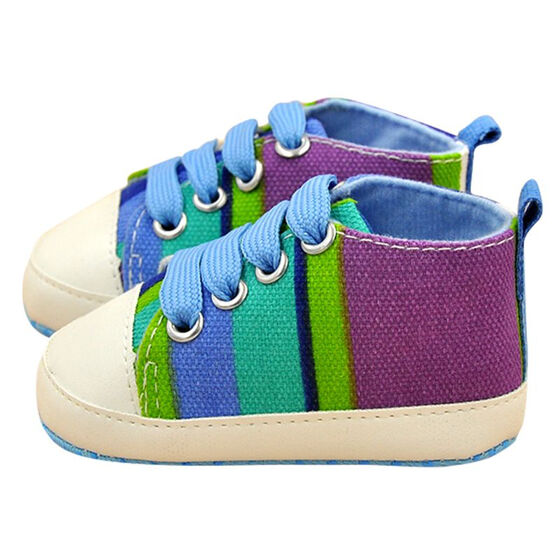 US 0-18M Newborn Baby Girl Soft Sole Crib Shoes Infant Floral Laces Prewalker
