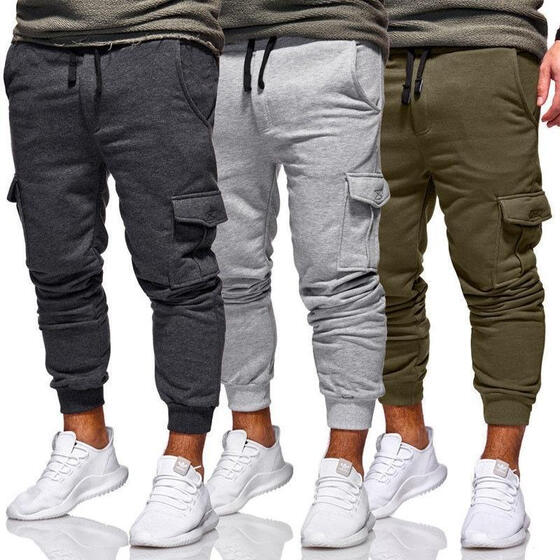Men Long Casual Sport Pants Gym Slim Fit Trousers Running Joggers Gym Sweatpants