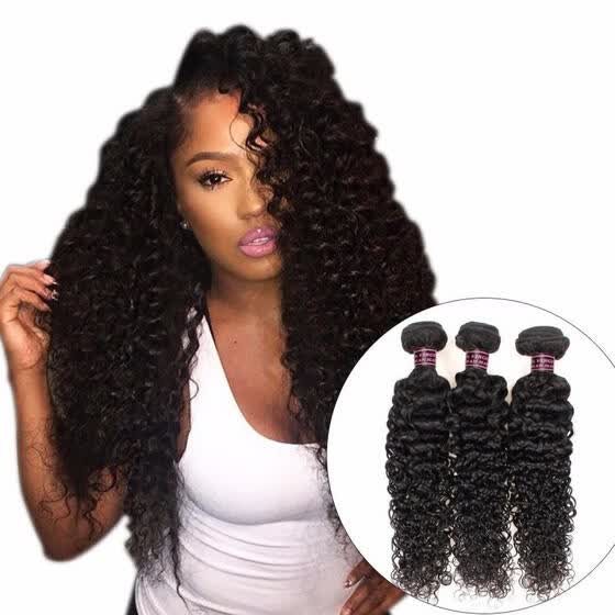 Shop 3 Bundles Malaysian Curly Human Hair Bundles 100 Non Remy