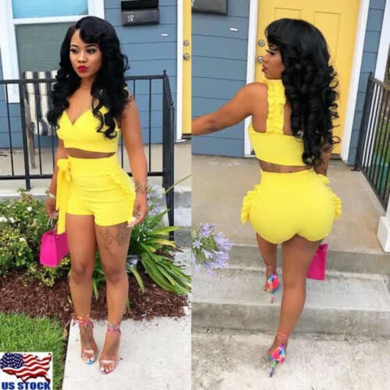 two piece romper short set