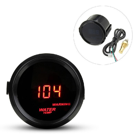 Excellent Water Tempreture Gauge DC12V 52MM //2 Inch Excellent Automotive Digital Gauge