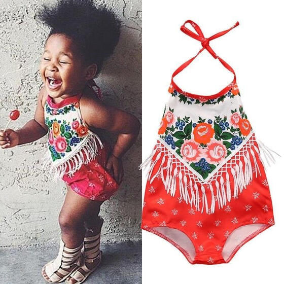 USA Newborn Infant Girls Floral Outfits Romper Jumpsuit Bodysuit Sunsuit Clothes