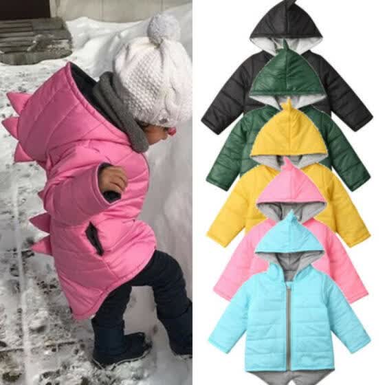 pink dinosaur coat