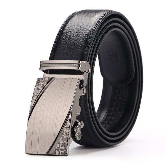 NEW Men/'s Boy/'s Genuine Leather Automatic Casual Dress WaistBand Strap Belt