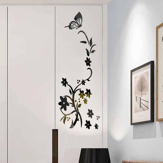 3D Diy Flower Shape Acrylic Wall Sticker Modern Stickers Decoration
