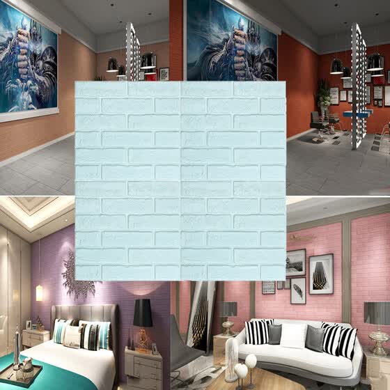 Shop Follure 3d Wall Paper Brick Stone Rustic Effect Self