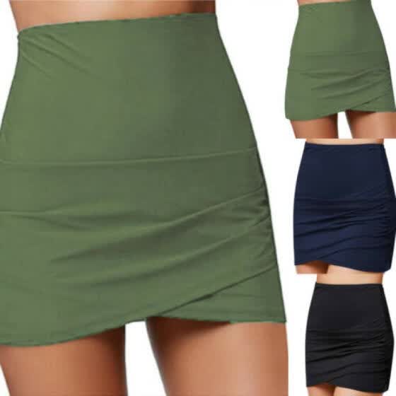 womens high waisted swim skirt