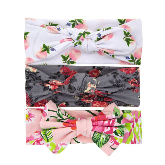 3pcs//Set Newborn Headband Ribbon Elastic Baby Headdress Kids Hair Band Girl Bow