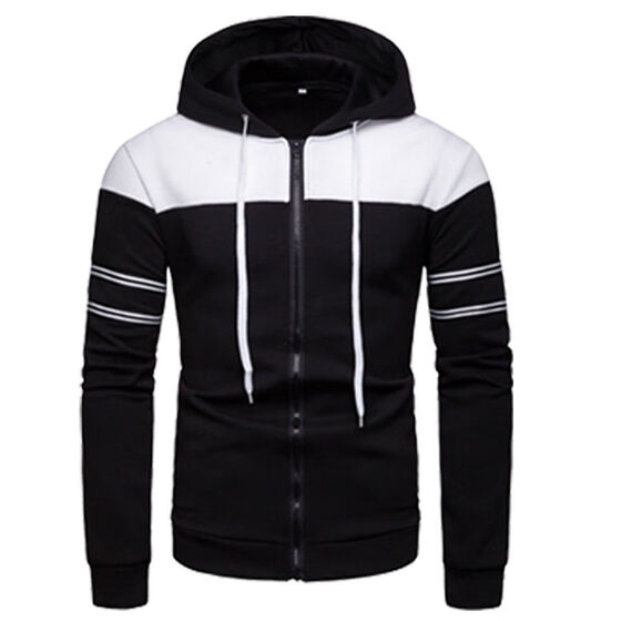 Men Coat Jacket Outerwear Winter Hoodies Zipper Warm Hooded Sweatshirt Clothes